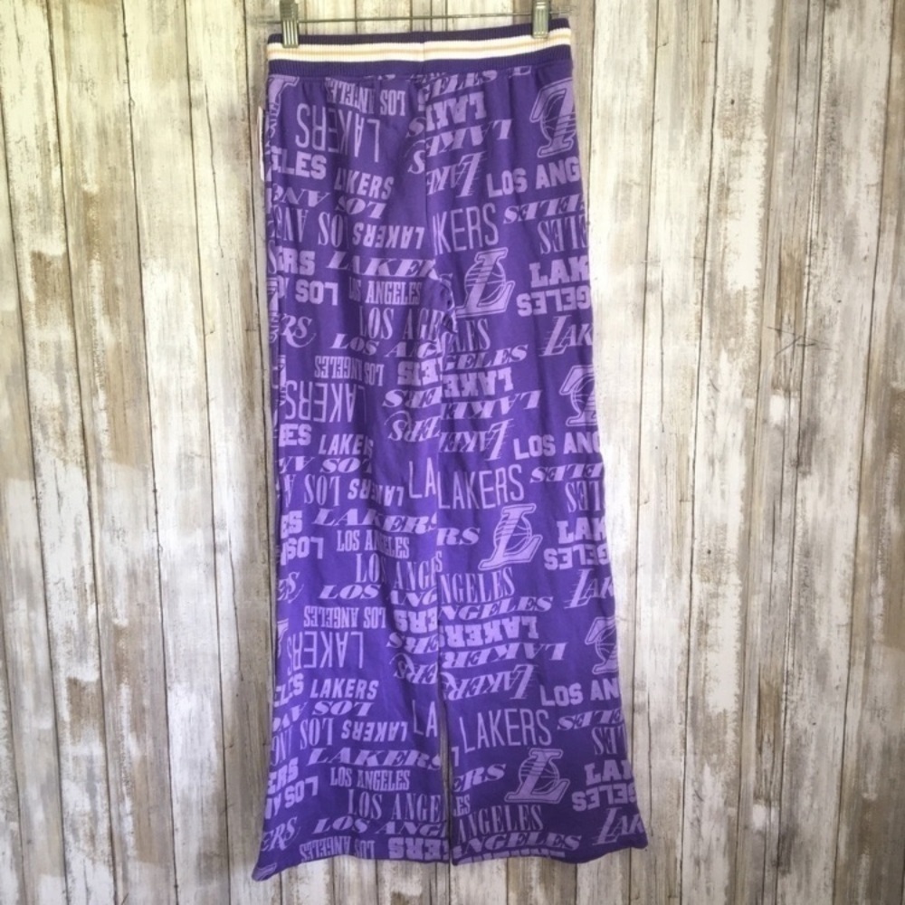 NWT NBA LA Lakers Purple Wide Leg Pants - Picture 2 of 10